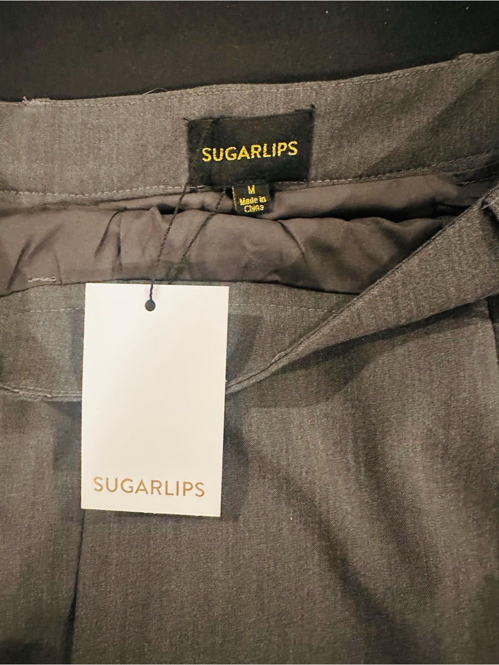 Sugarlips Pleated Mini Skirt Heather Gray Size M NWT - Picture 7 of 8